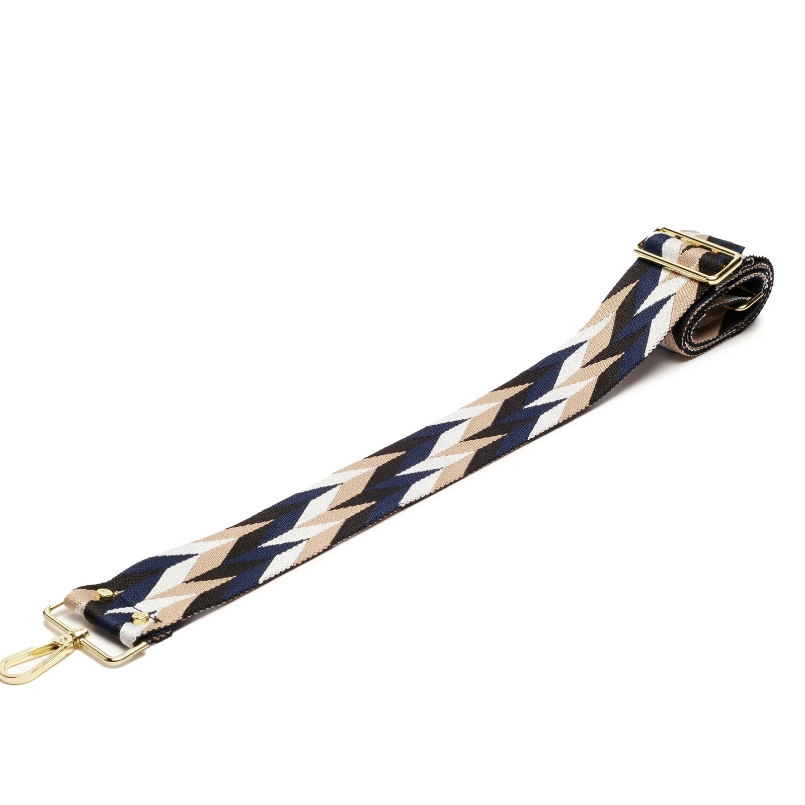 Elie Beaumont Crossbody Strap Navy / Gold Pattern