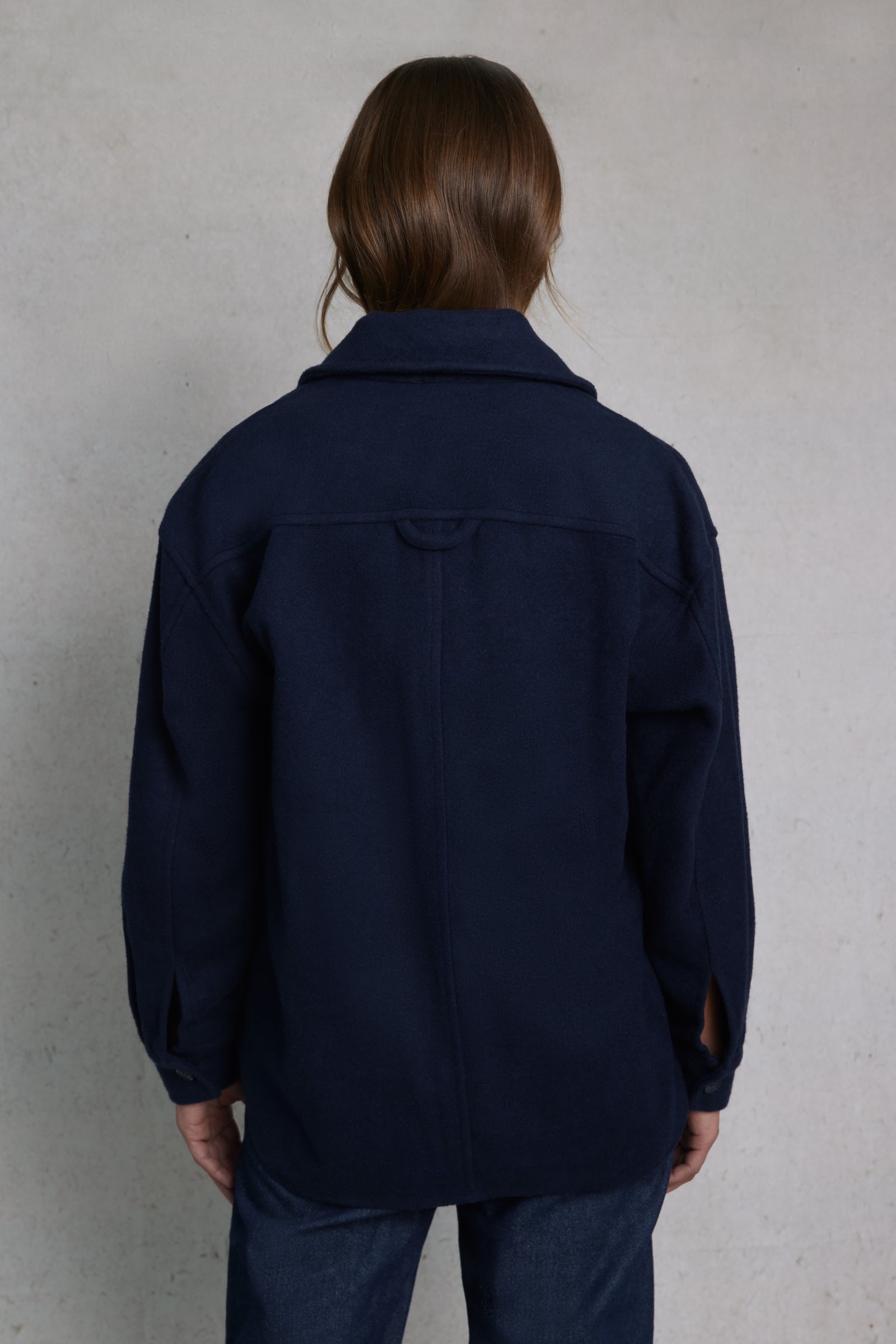 Zip Through Jacket Navy