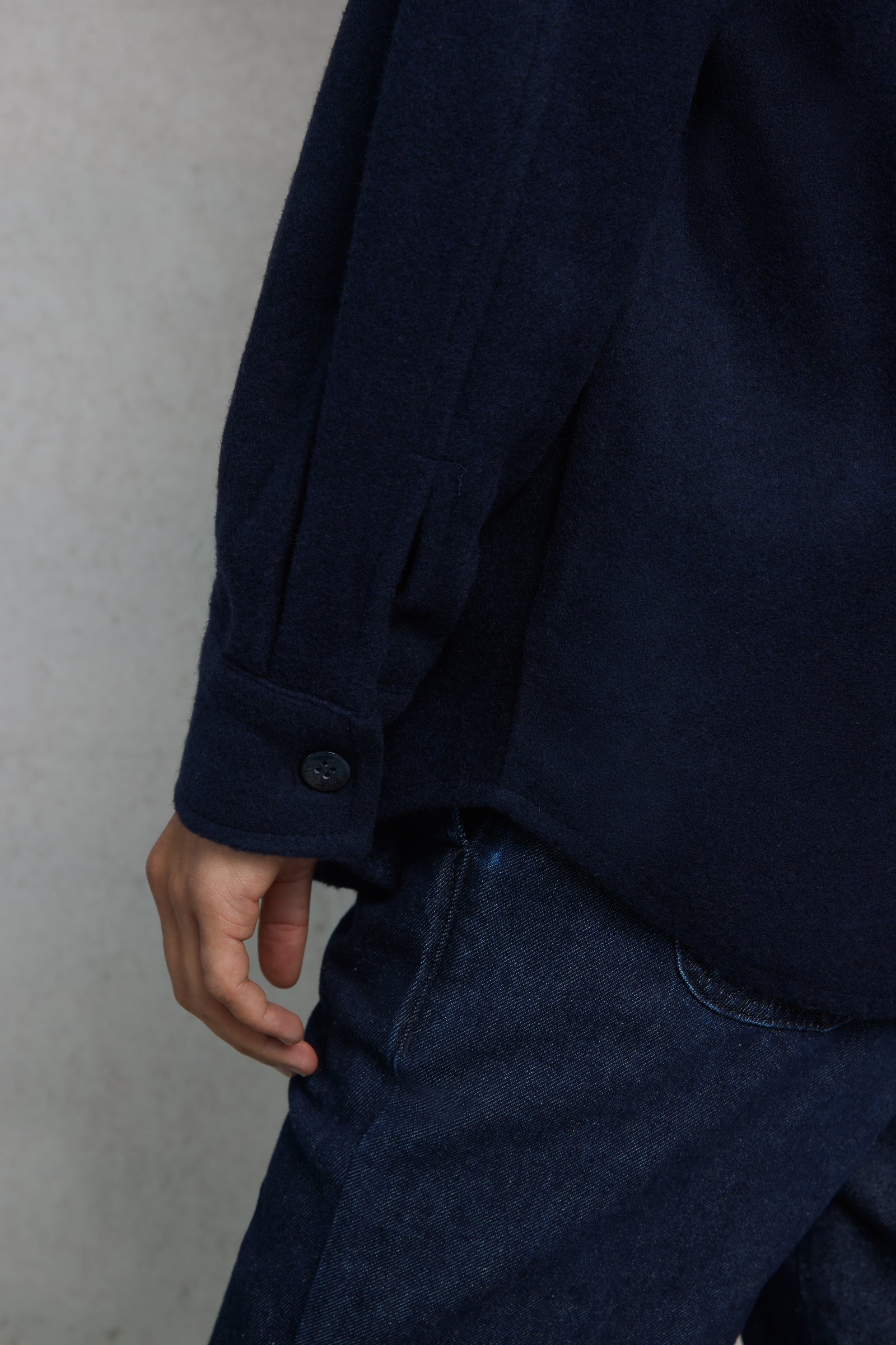 Zip Through Jacket Navy