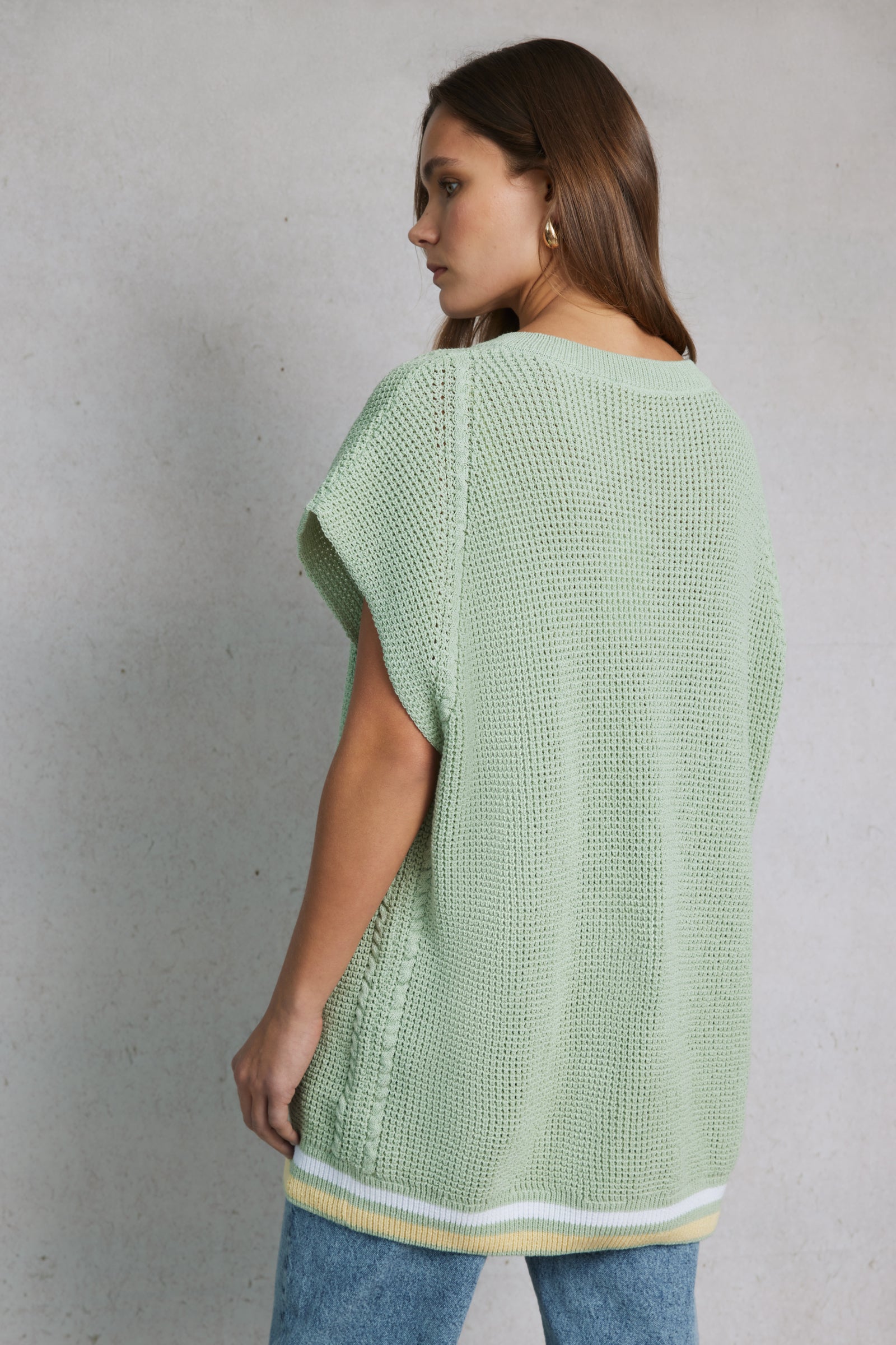 Knitted Tank Light Green