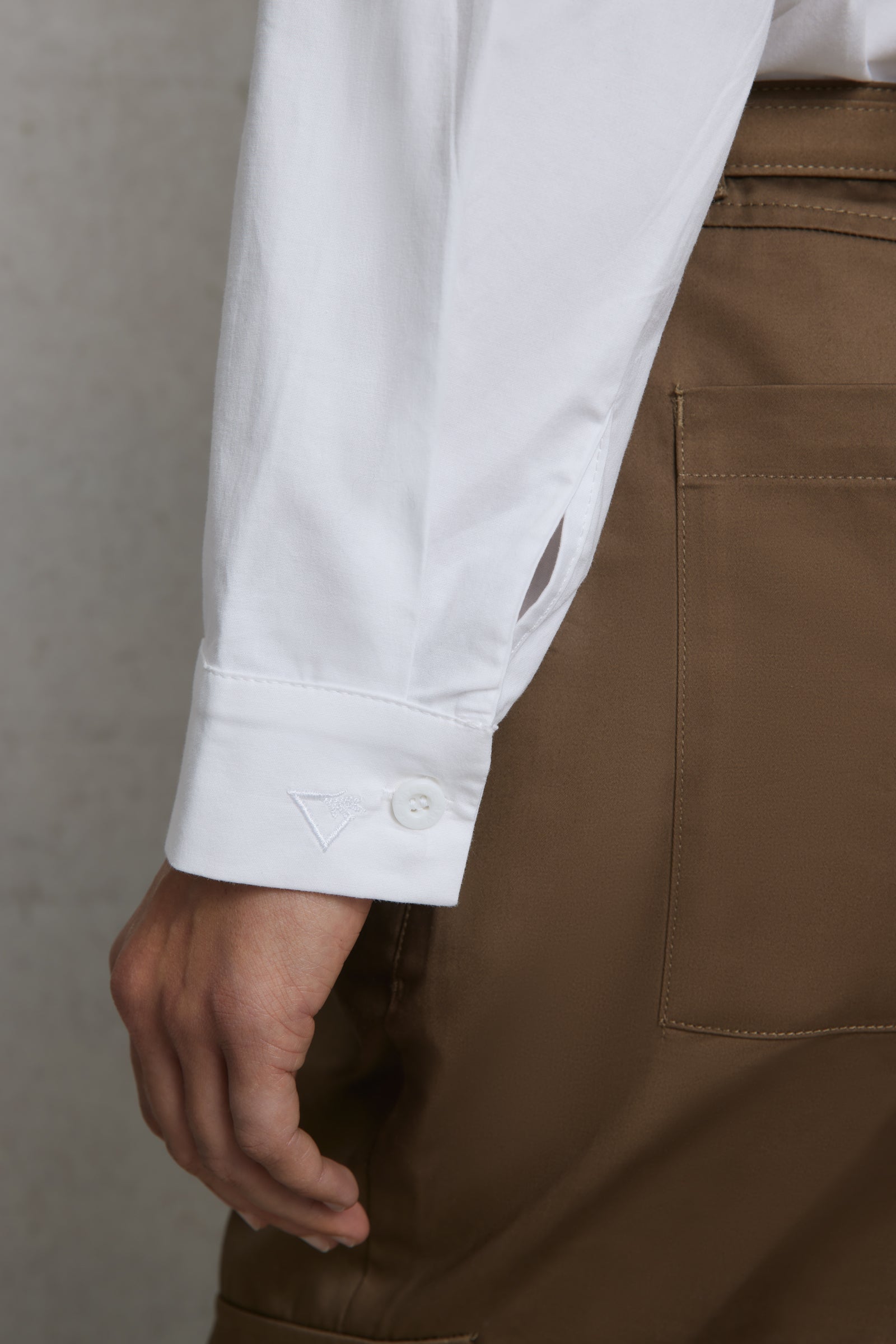 Box Fit Long Sleeve White Shirt