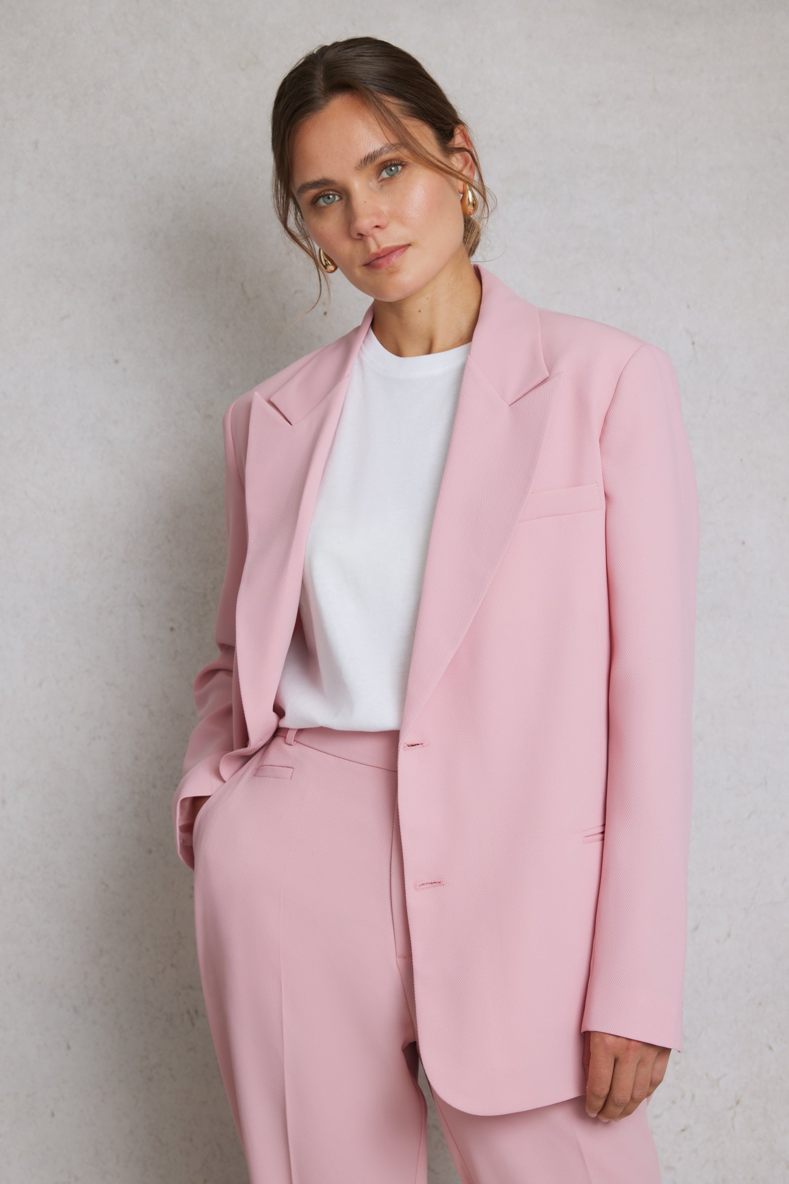 Tailored Suit Jacket Pink