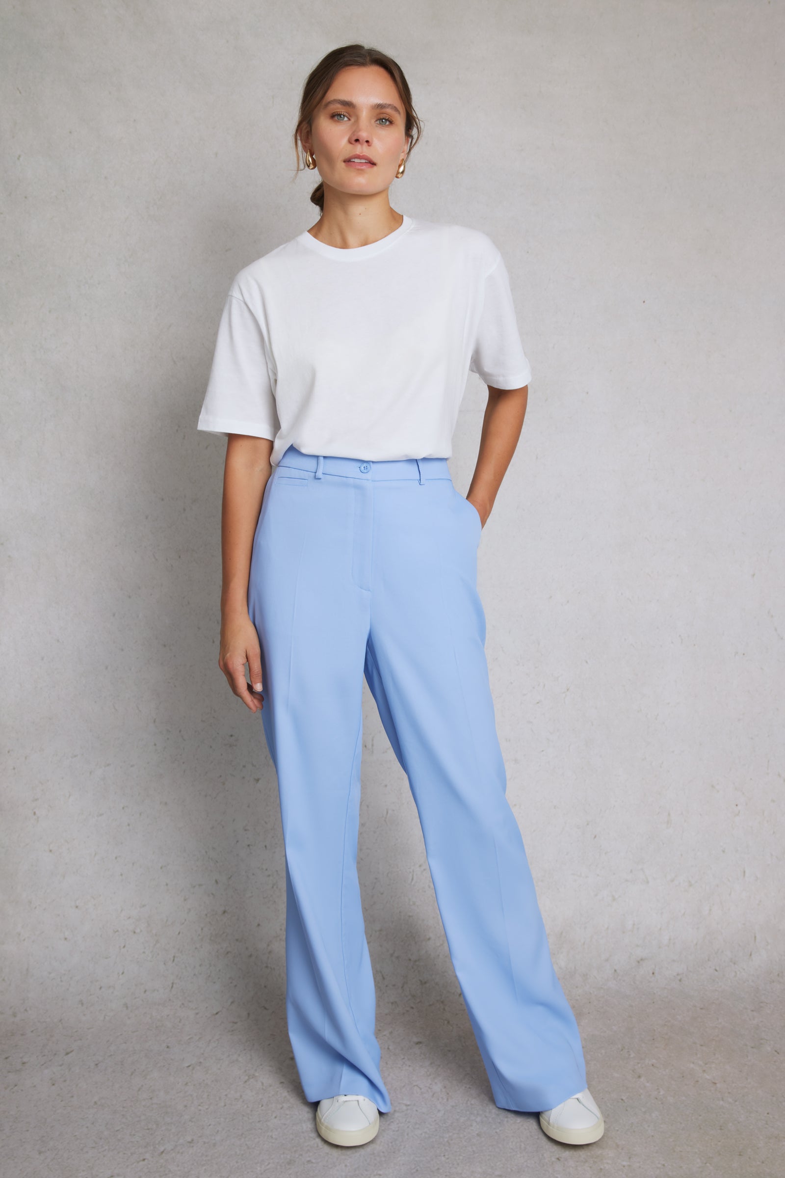 Tailored Trousers Light Blue