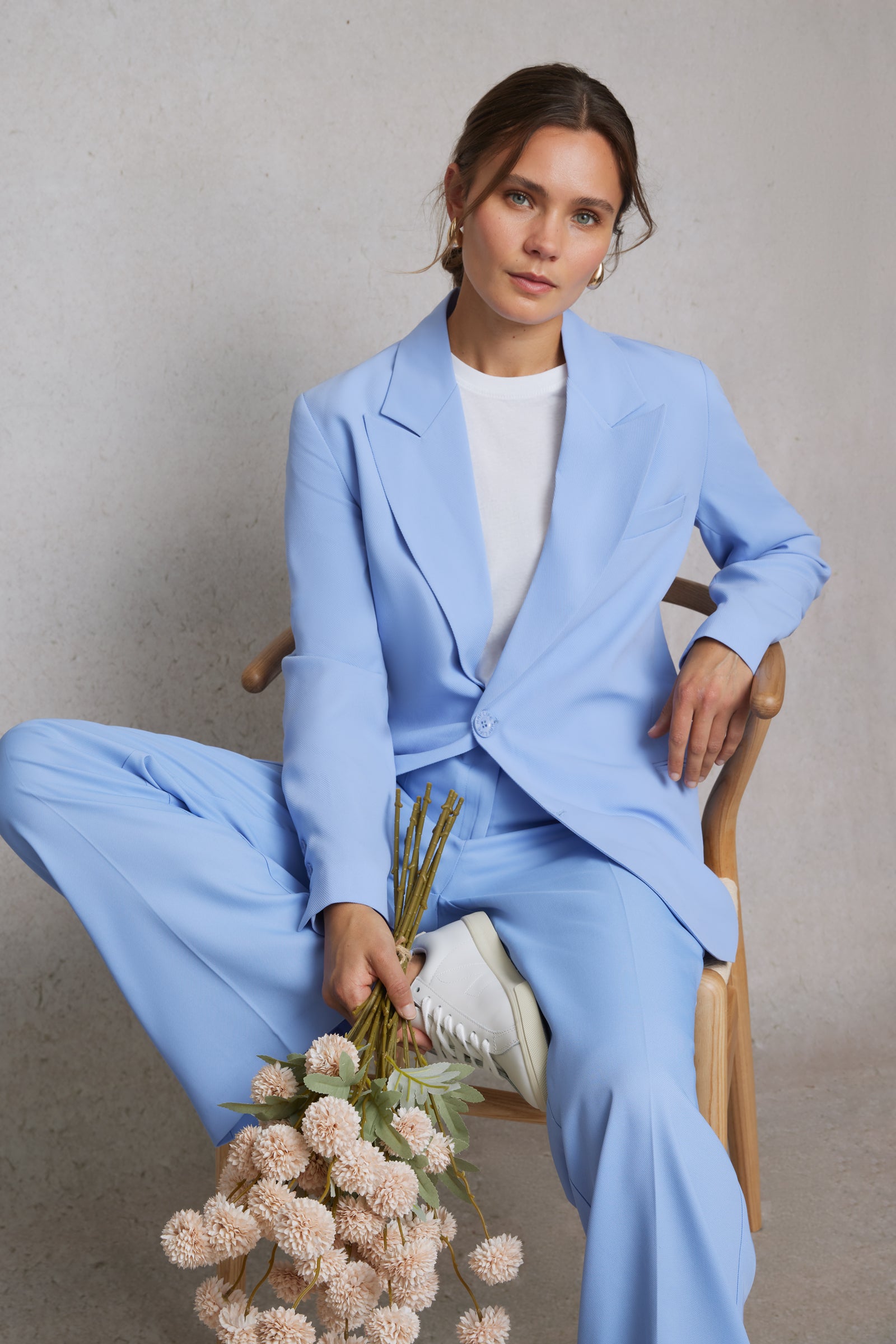 Tailored Trousers Light Blue