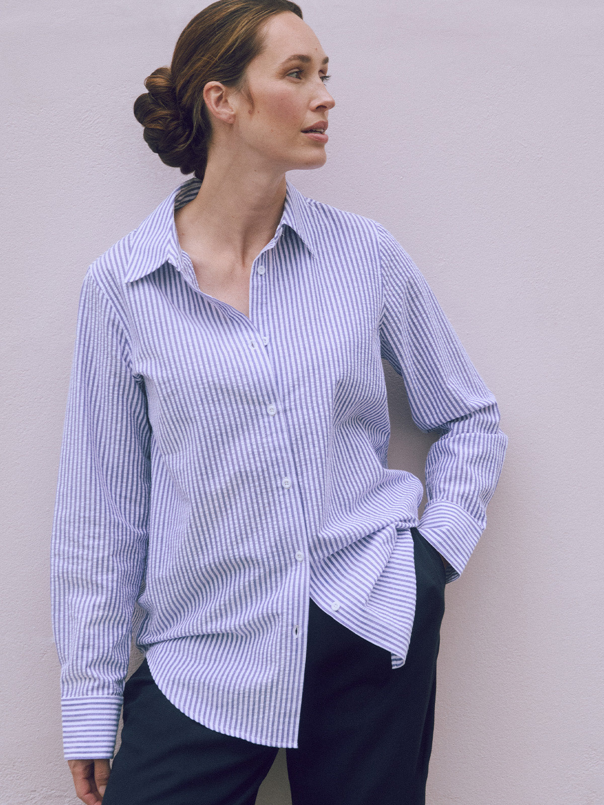 Bakehouse Boyfriend Seersucker Shirt