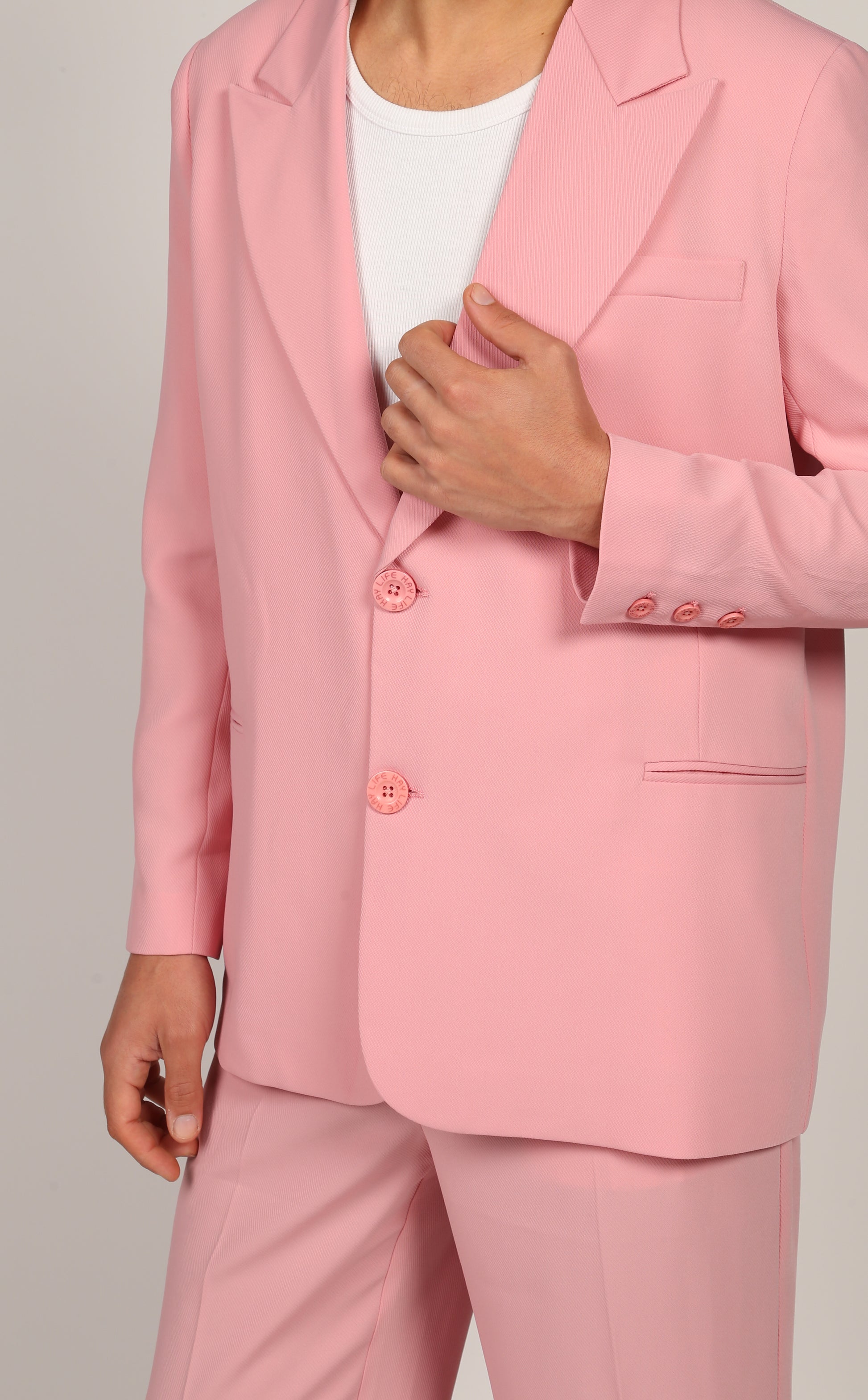 Tailored Suit Jacket Pink