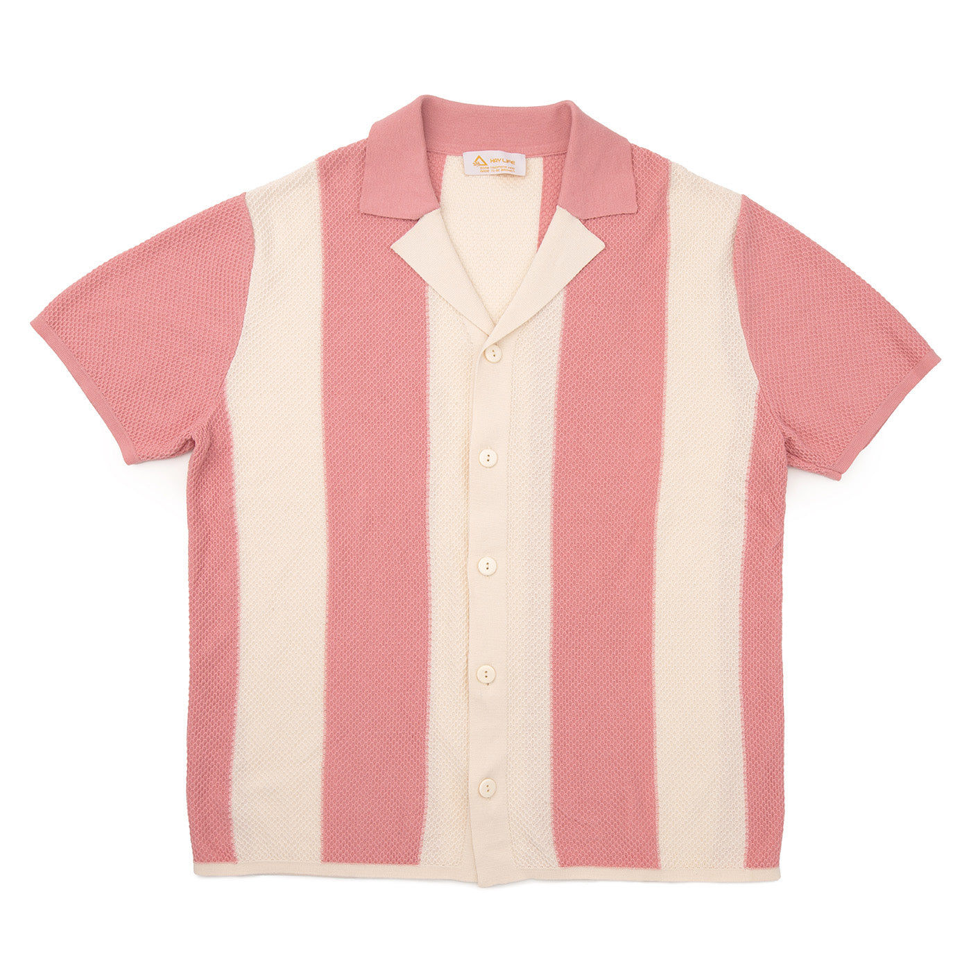 Striped Knit Shirt Pink