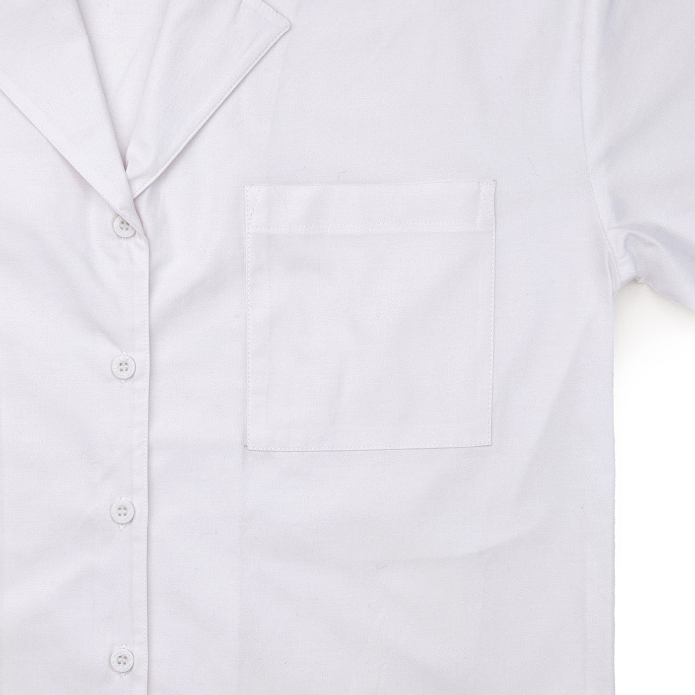 Revere Box Collar Shirt White