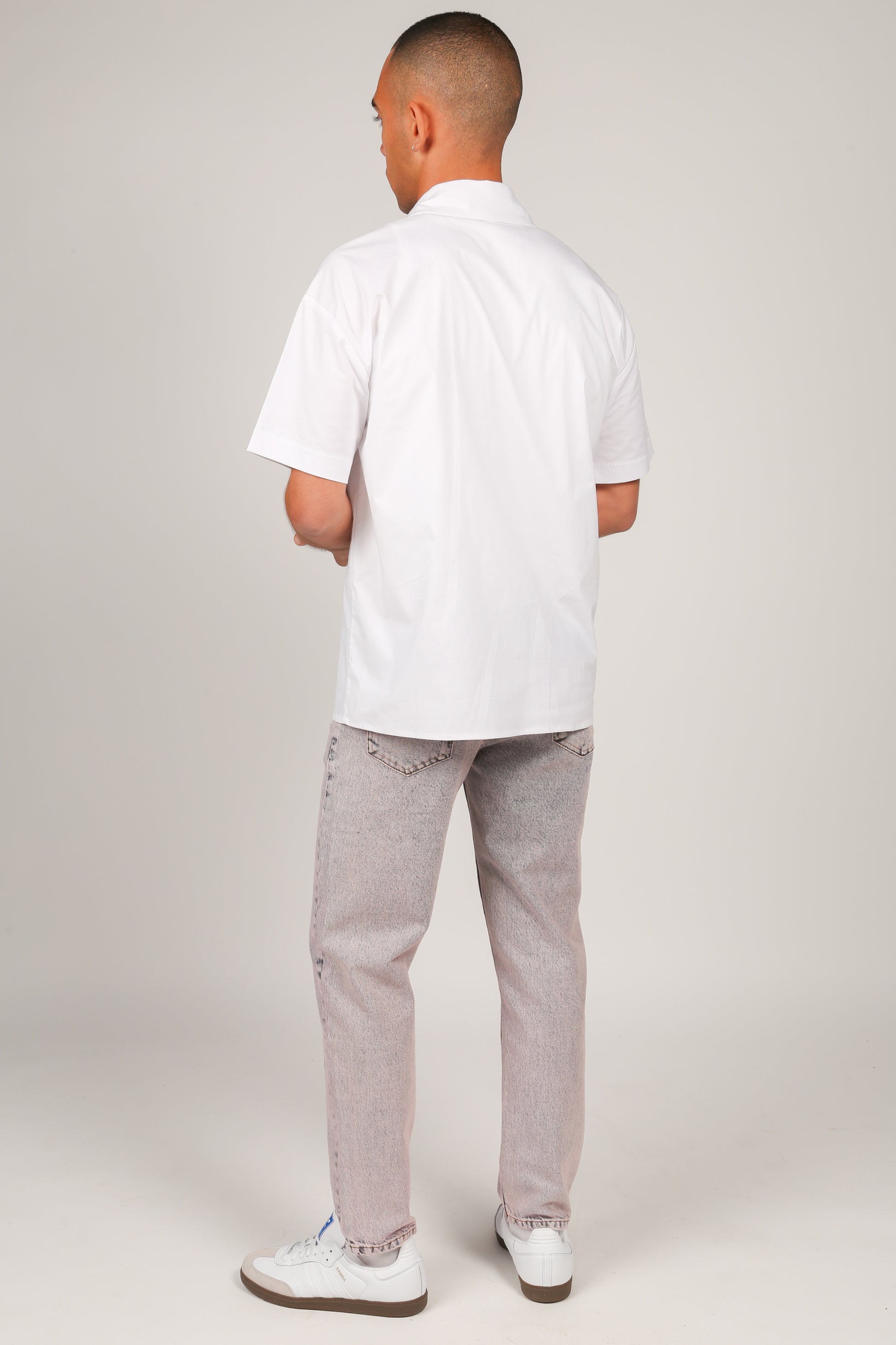 Revere Box Collar Shirt White