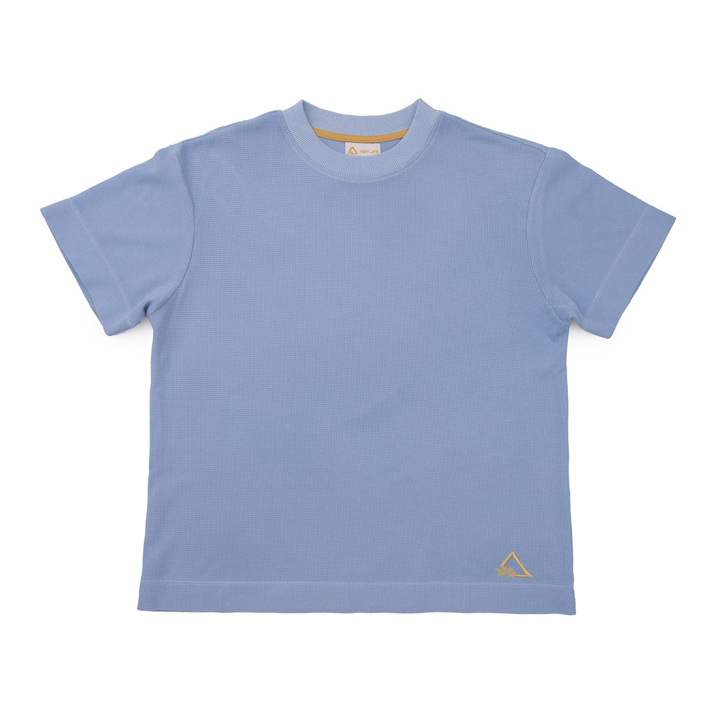 Waffle Boxy Tee Light Blue