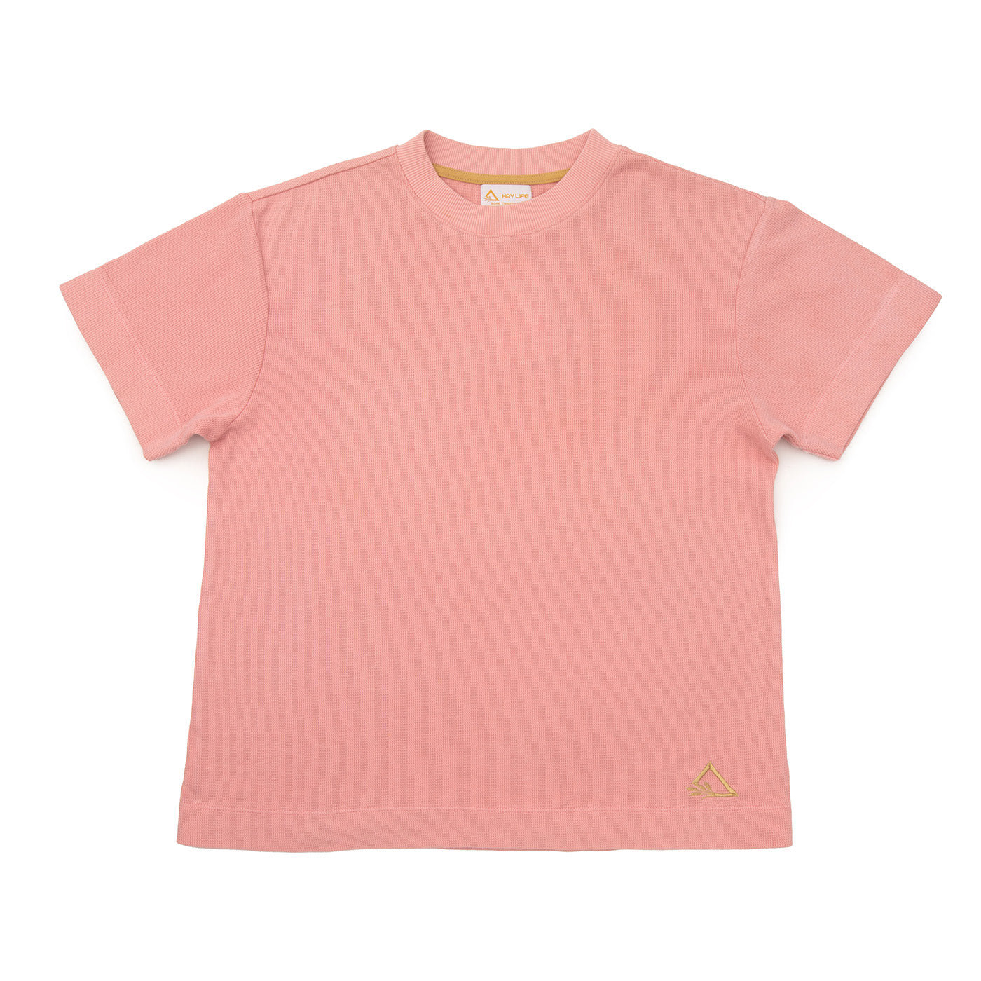 Waffle Boxy Tee Pink