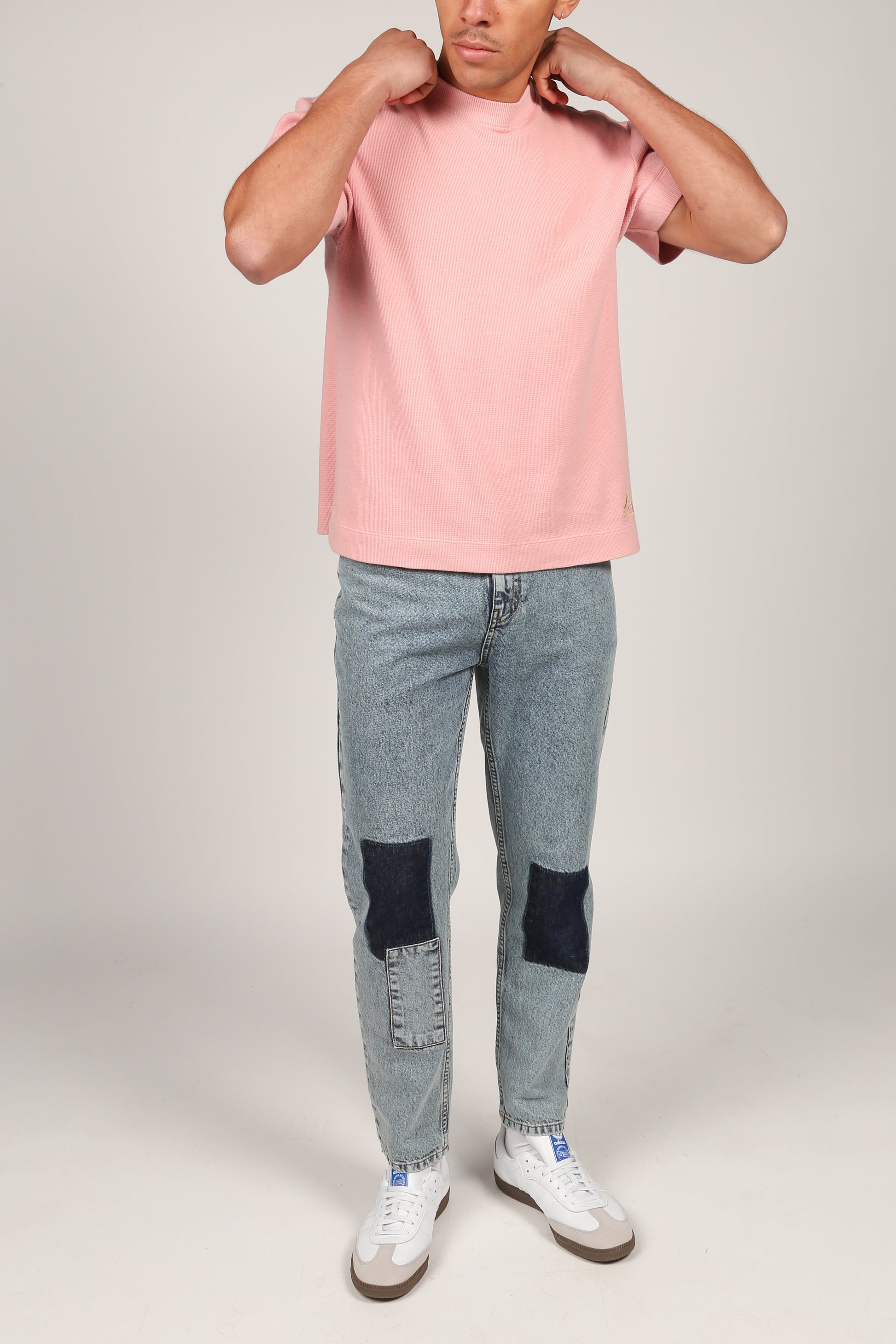 Waffle Boxy Tee Pink