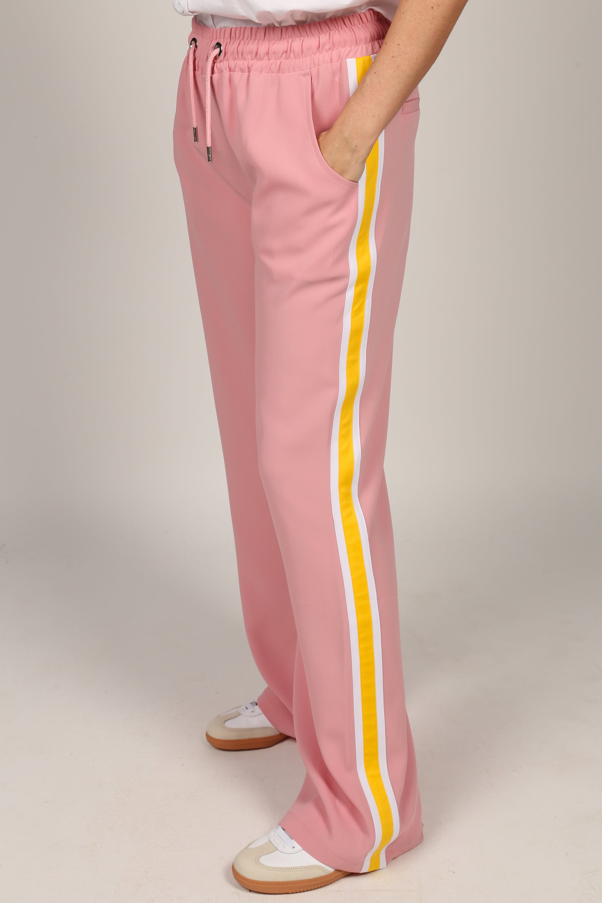 Side Stripe Trousers Pink