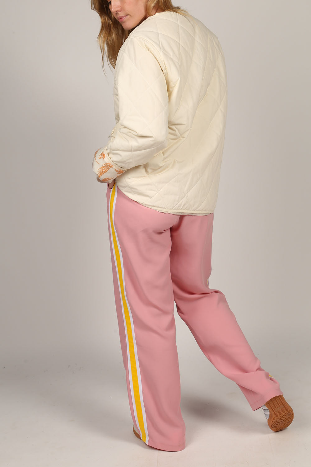 Side Stripe Trousers Pink