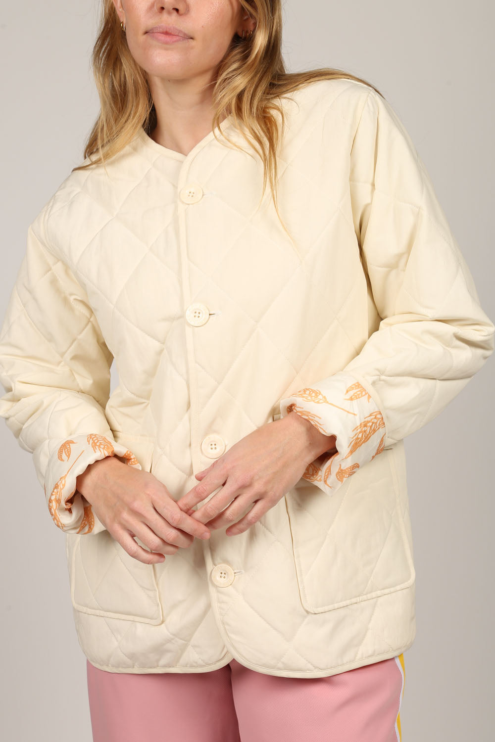 Quilted Jacket Off White