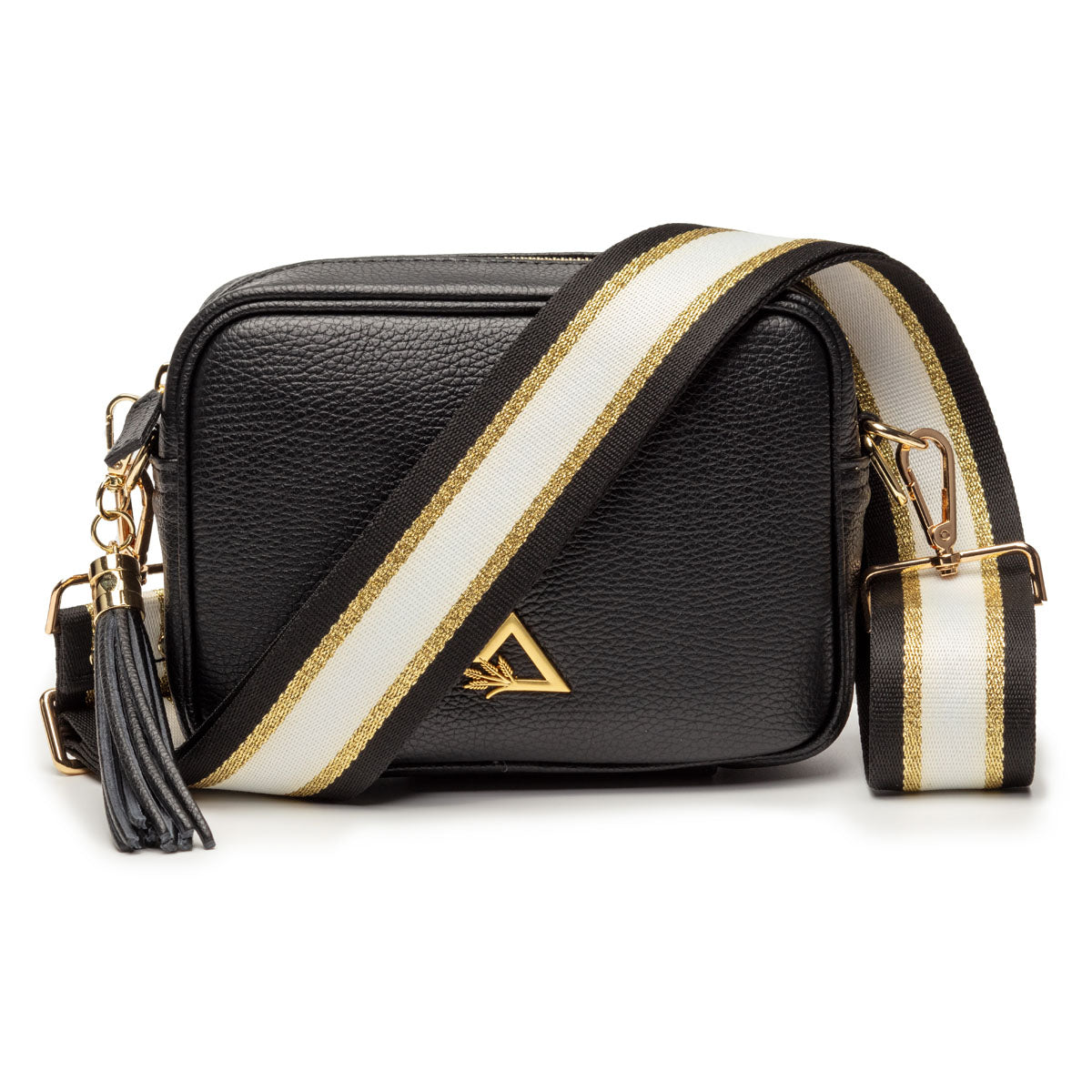 Elie Beaumont Crossbody Black/Gold/White