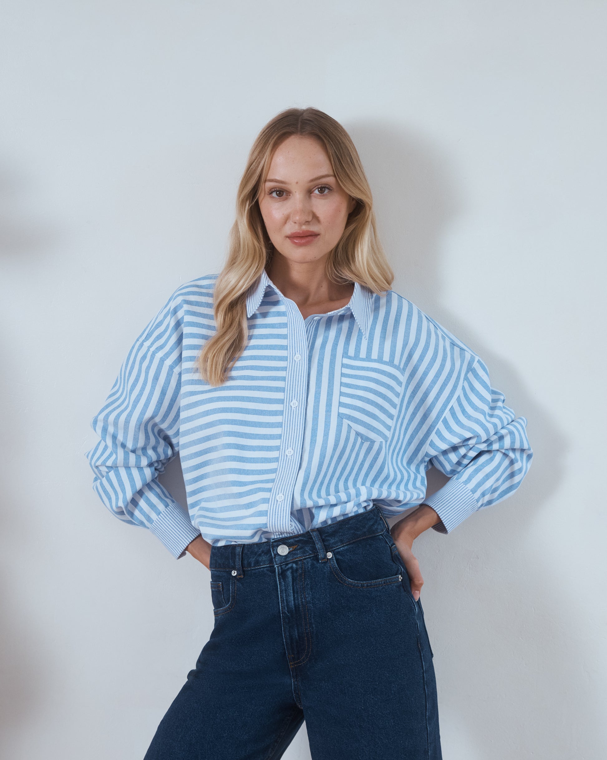 Bailey Multi Stripe Oversized Shirt