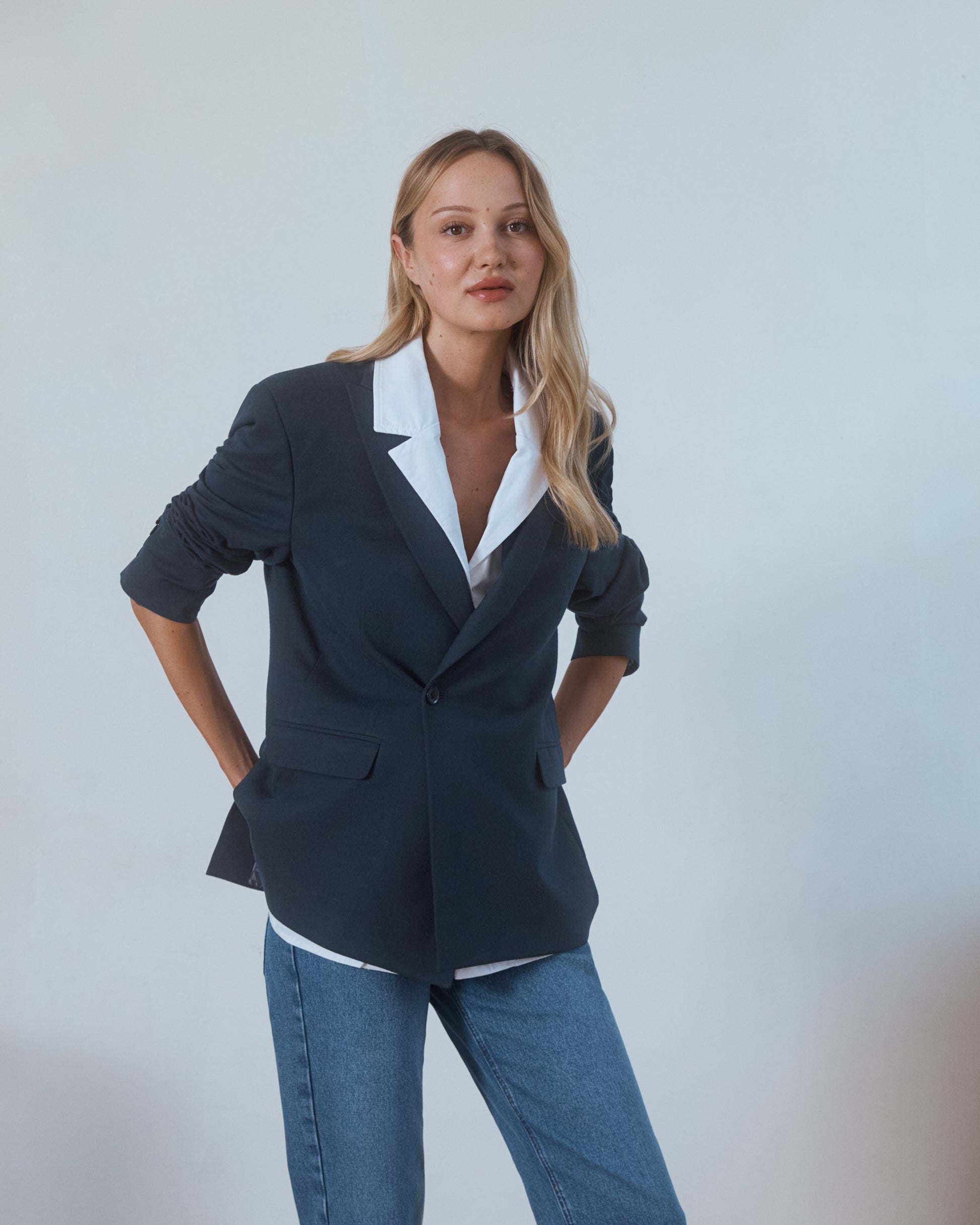 Revere Box Collar Shirt White